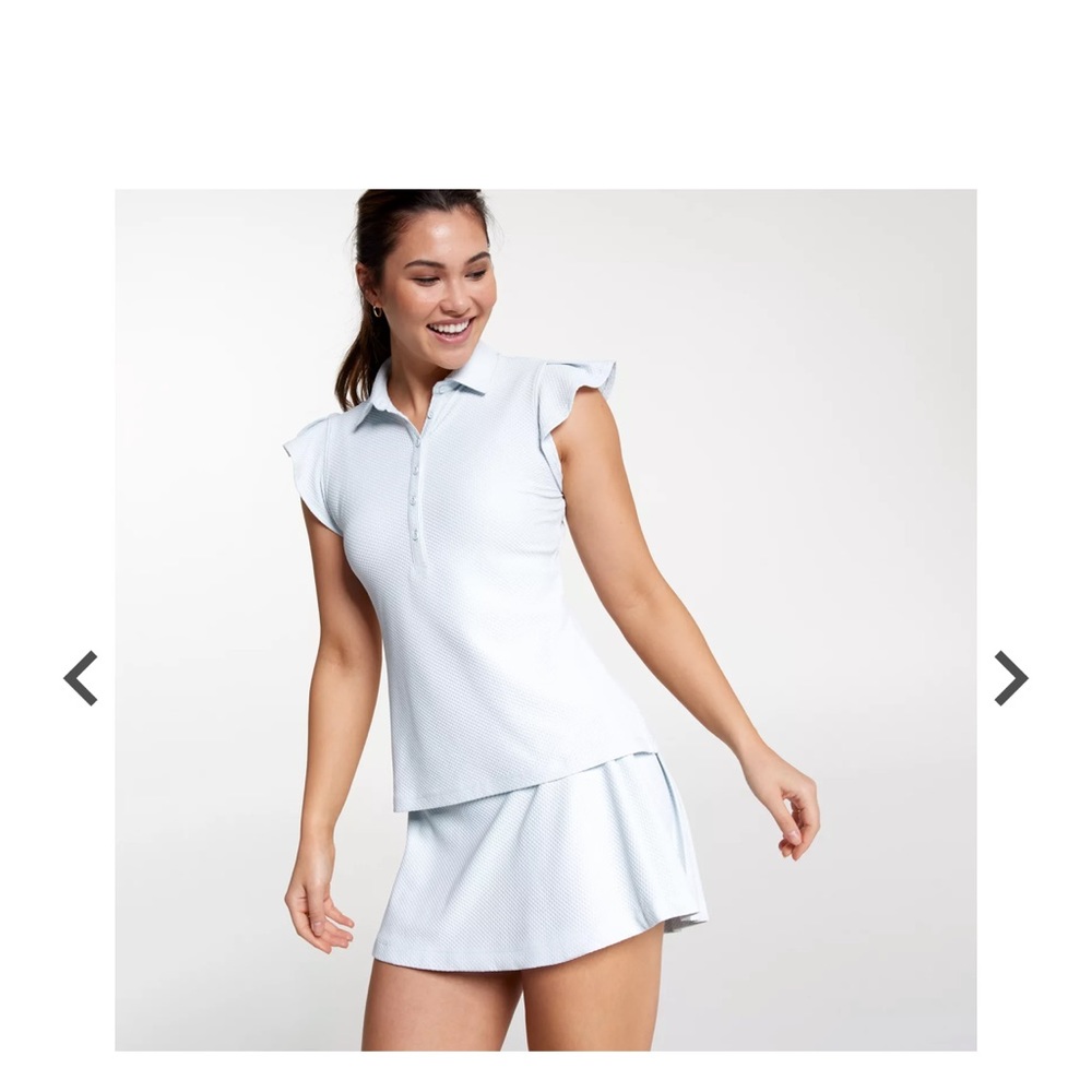 Calia by Carrie Underwood flutter sleeve golf shirt